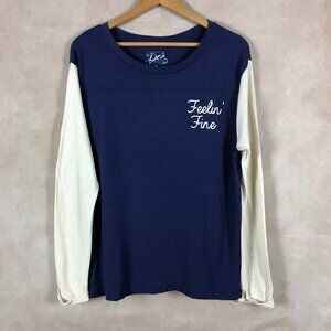 DOE "Feelin' Fine" Long Sleeve Shirt NWT XL
